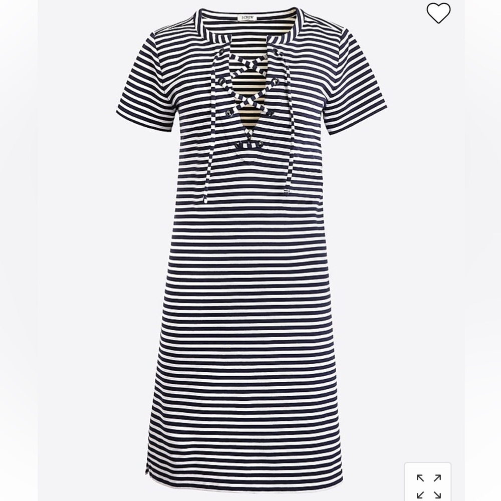 J Crew Factory stretchy blue and white striped dress, size XXS (fits 2-4), EUC
